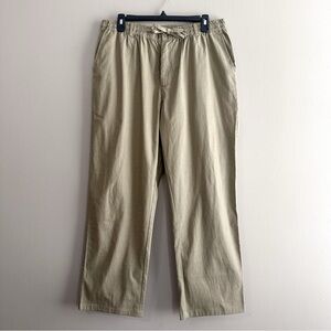 Sailwind Tan Khaki Linen Blend Drawstring Pants Mens 36  Beachy Lightweight